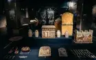 Mummification Museum Luxor — complete ancient embalming toolkit displayed in sequence